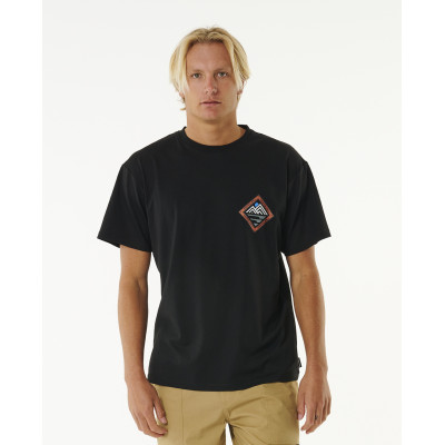 T-Shirt Rip Curl Vaporcool Journeys Peak  - Black