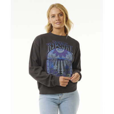 Sweat Rip Curl Slow Down Relaxed - Washed Black