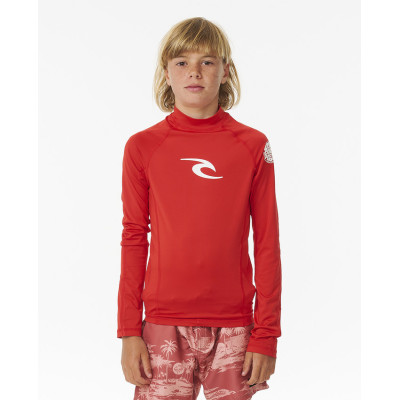 Lycra Manche Longue Enfant Rip Curl Brand Wave - Red