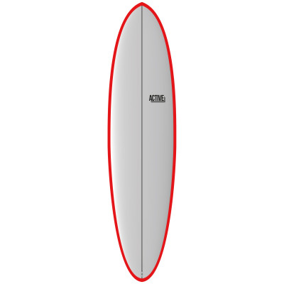 Planche de Surf Active Funboard Color - Rouge - 7'6