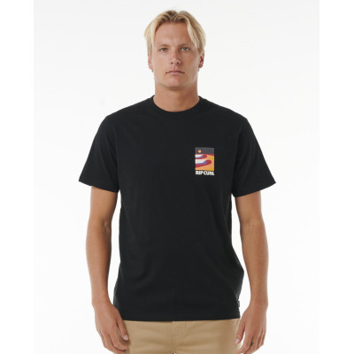 T-Shirt Rip Curl Surf Revival Line UP - Black