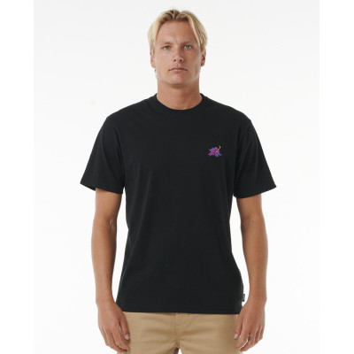 T-Shirt Rip Curl Surf Revival Hoffman Hibiscus - Black