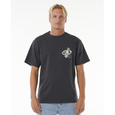 T-Shirt Rip Curl Sun Buzzed - Washed Black