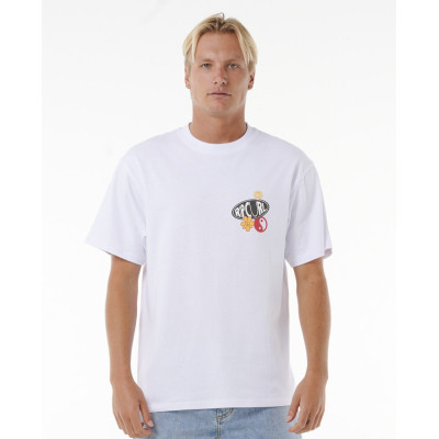 T-Shirt Rip Curl Sun Buzzed - White