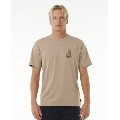 T-Shirt Rip Curl Vaporcool Search Stack - Sand