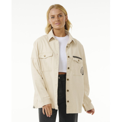 Veste Denim Rip Curl Soleil Embroidered - Off White