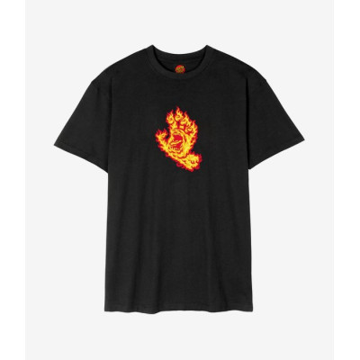 T-Shirt Santa Cruz Flame Hand - Black