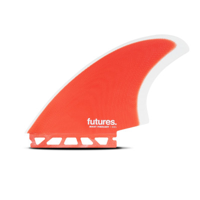 Dérives de Surf Futures Twin Keel Mikey February Fiberglass - Red/White