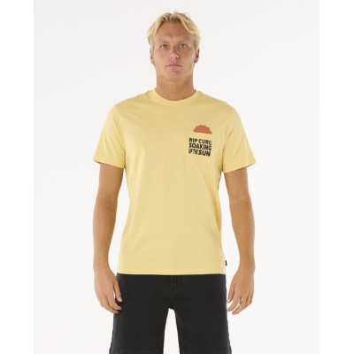 T-Shirt Rip Curl Sun Soaker Pocket  - Straw