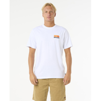 T-Shirt Rip Curl Surf Revival Stacked  - White