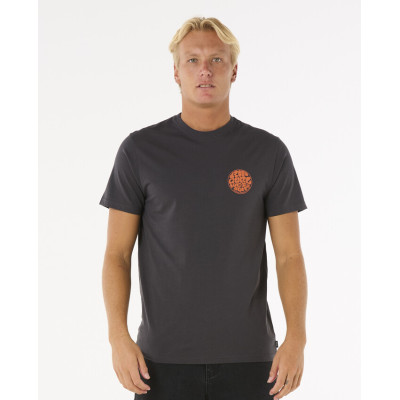 T-Shirt Rip Curl Wettie Icon  - Washed Black