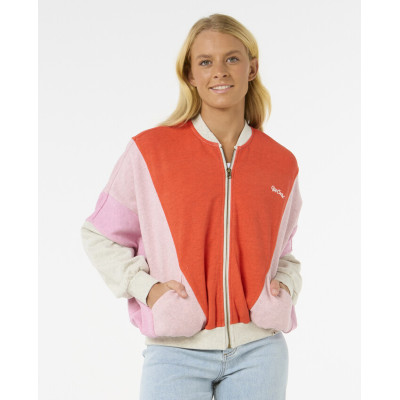 Veste Zippée Rip Curl Colour Block - Oatmeal Marle