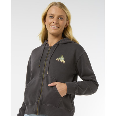 Sweat à Capuche Zippé Rip Curl Femme La Paloma  - Washed Black