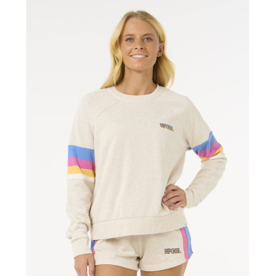 Sweat Rip Curl Femme Las Dalias Raglan  - Oatmeal Marle