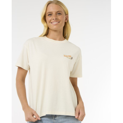 T-Shirt Rip Curl Femme Cala Vadella Relaxed - Bone