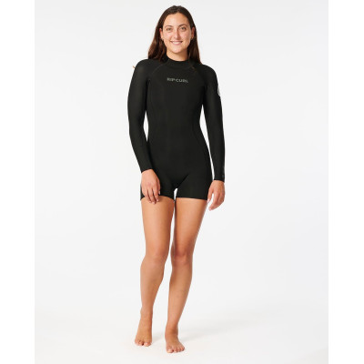 Combinaison De Surf Shorty Rip Curl Femme Dawn Patrol 2/2 Manches Longues - Black