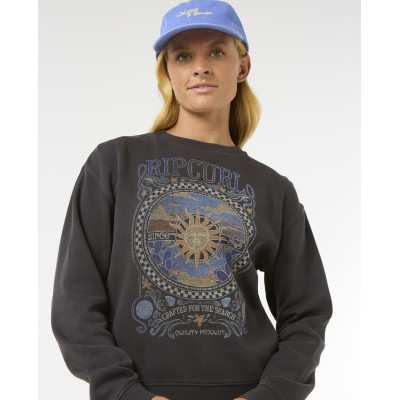 Sweat Rip Curl Luna Relaxed - Washed Black