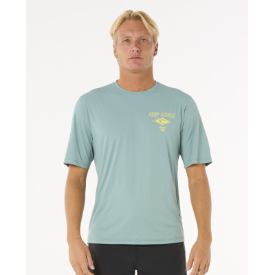 Lycra Manches Courtes Rip Curl Homme Icons Surflite UPF - Blue Lagoon