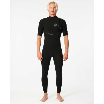 Combinaison de Surf Manches Courtes Rip Curl Homme E Bomb 2/2 Zip Free - Black