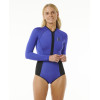 Combinaison De Surf Shorty Rip Curl Femme G Bomb 1.5mm Manches Longues