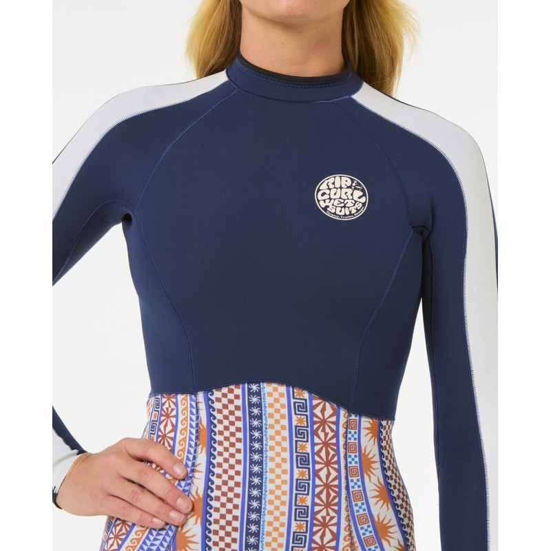 Combinaison De Surf Shorty Rip Curl Femme G Bomb Good 1.5mm Manches Longues