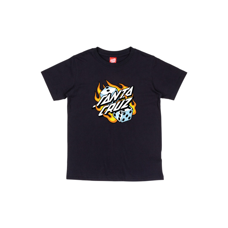 T-Shirt Santa Cruz Enfant Flaming Dice Dot