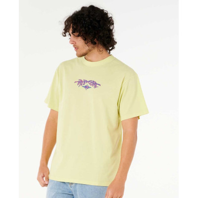 T-Shirt Rip Curl Raw Energy Gnarly - Lime