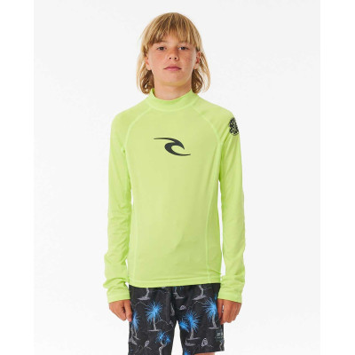 Lycra Manche Longue Enfant Rip Curl Brand Wave - Lime