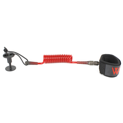 Leash Bodyboard Watt Poignet - Red/Clear Black