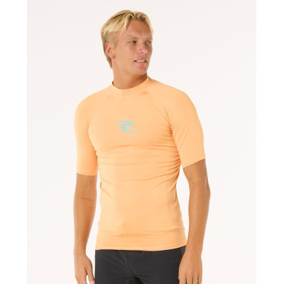 Lycra Manches Courtes Rip Curl Homme Waves Perf UPF50 - Mandarin Zest