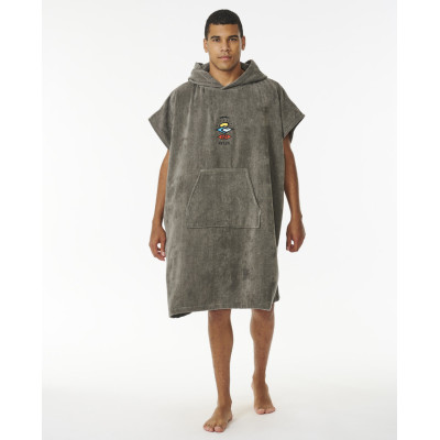 Poncho Rip Curl Logo Hooded Towel - Grey