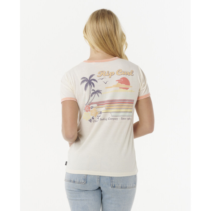 T-Shirt Rip Curl Swell Lines Ringer