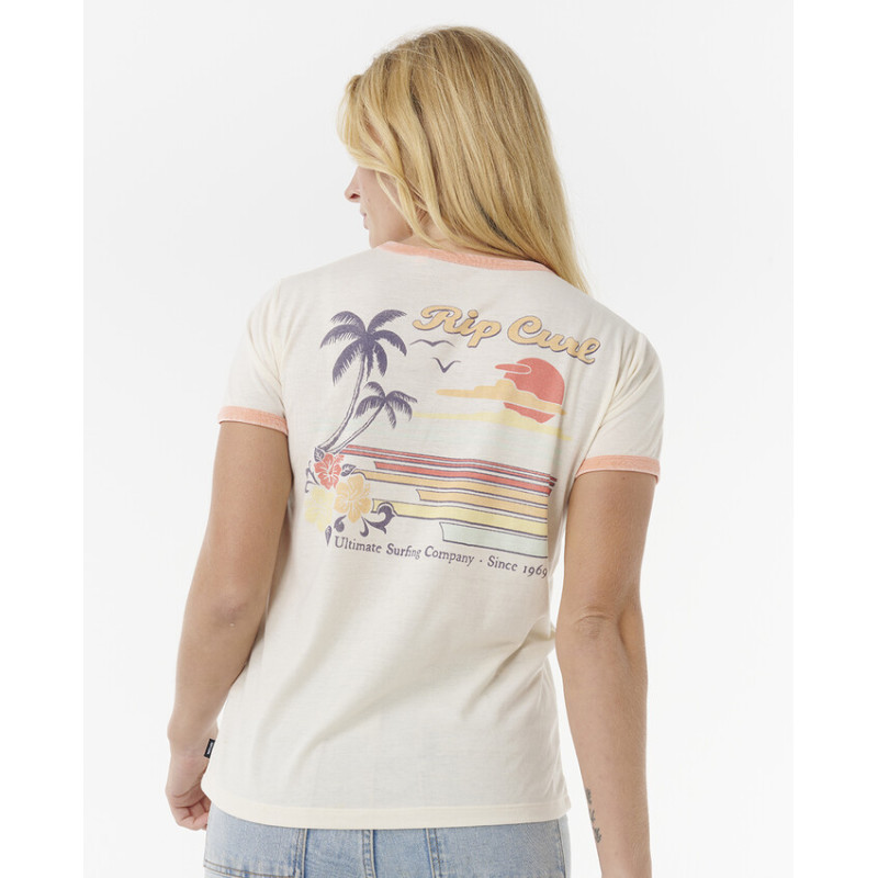 T-Shirt Rip Curl Swell Lines Ringer