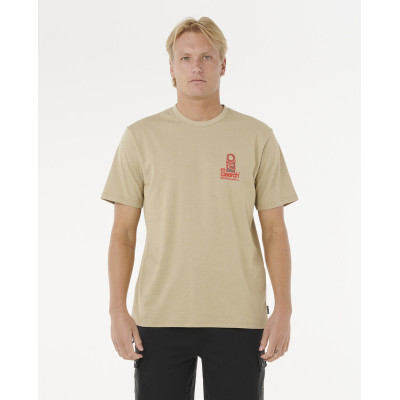 T-Shirt Rip Curl Vaporcool Search Stack - Khaki/Rock