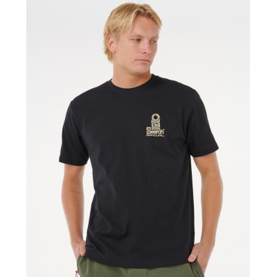 T-Shirt Rip Curl Vaporcool Search Stack - Black/Olive
