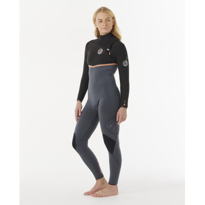 Combinaison de Surf 4/3 Rip Curl Femme E Bomb Chest Zip - Charcoal