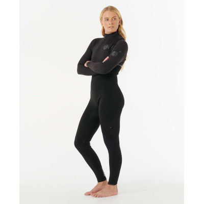Combinaison de Surf 4/3 Rip Curl Femme E Bomb Zip free - Black