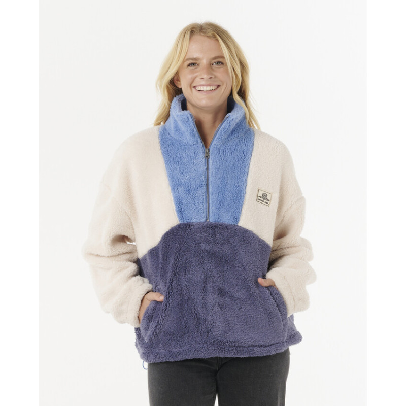 Polaire 1/4 Zip Rip Curl Block Party