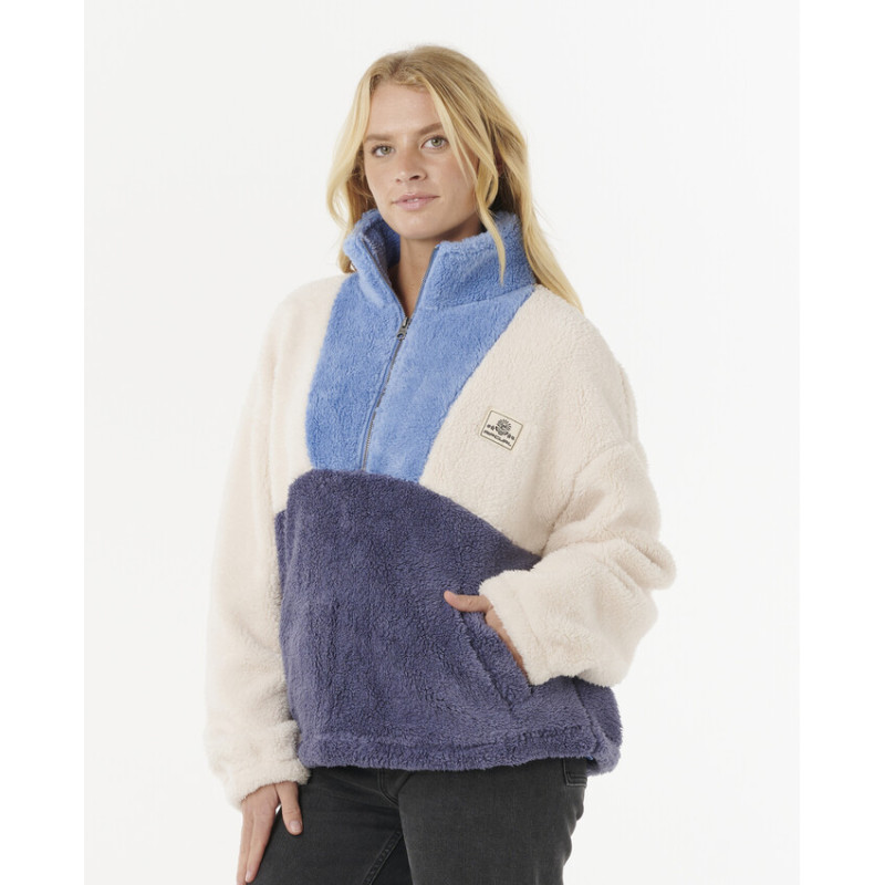 Polaire 1/4 Zip Rip Curl Block Party