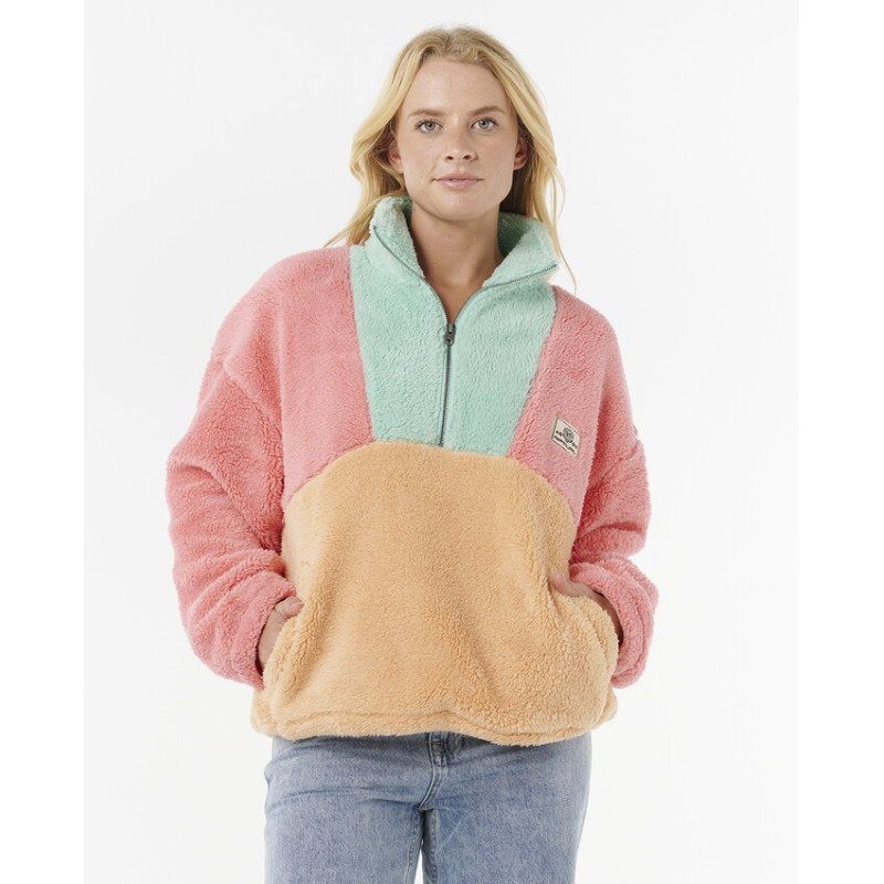 Polaire 1/4 Zip Rip Curl Block Party
