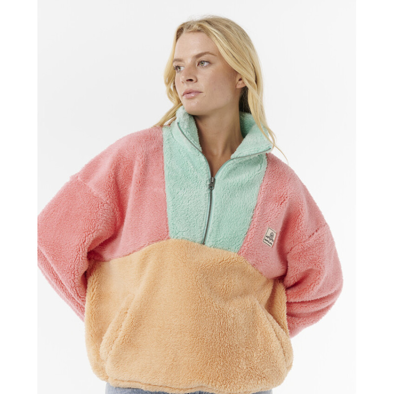 Polaire 1/4 Zip Rip Curl Block Party
