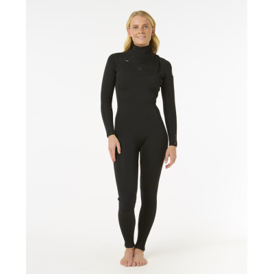 Combinaison De Surf Rip Curl Femme Dawn Patrol 3/2 Chest Zip - Black