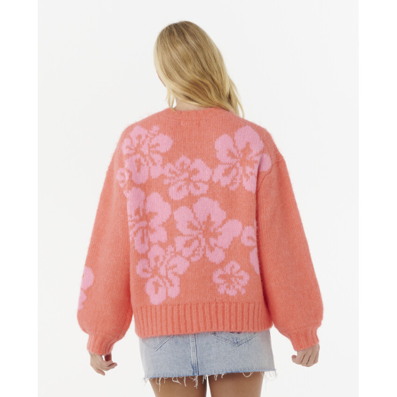 Pull Rip Curl Hibiscus Heat Jacquard Crew
