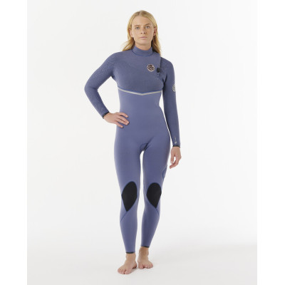 Combinaison De Surf Rip Curl Femme  E-Bomb 3/2 Zip Free - Grey Blue
