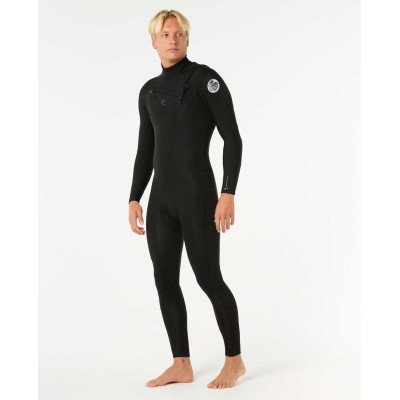 Combinaison de Surf 4/3 Rip Curl Homme Dawn Patrol Pro Chest Zip - Black