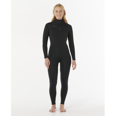 Combinaison de Surf 3/2 Rip Curl Femme Dawn Patrol Pro Chest Zip - Black