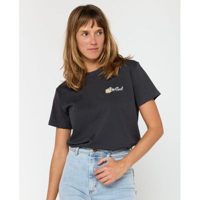 T-Shirt Rip Curl Waikiki Standard - Washed Black