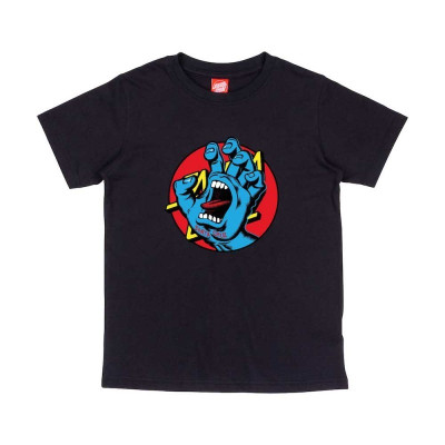 T-Shirt Santa Cruz Enfant Hand Dot Front - Black