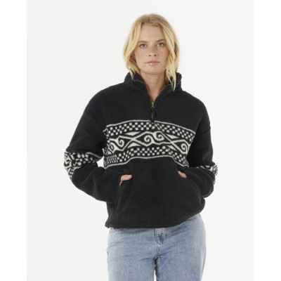 Polaire 1/4 Zip Rip Curl Oceanic Cosmic Kiss - Washed Black