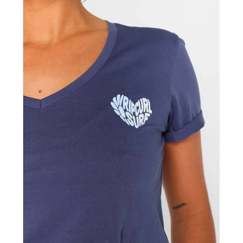 T-Shirt Rip Curl Heart V Neck